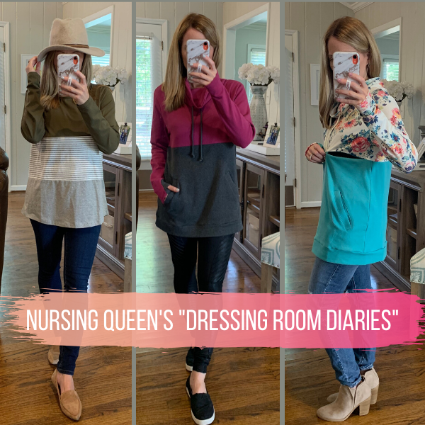 Dressing Room Diaries- Styling Your Fall Nursing Clothes