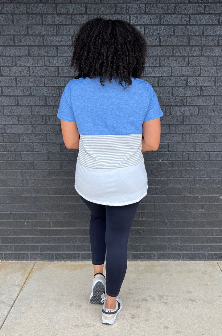 nursing top blue