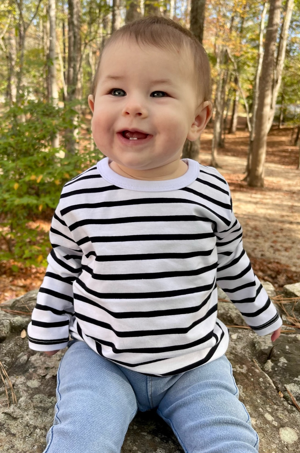 baby stripes shirt to match mom