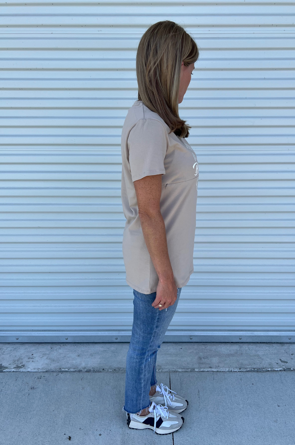 breastfeeding shirt side tan