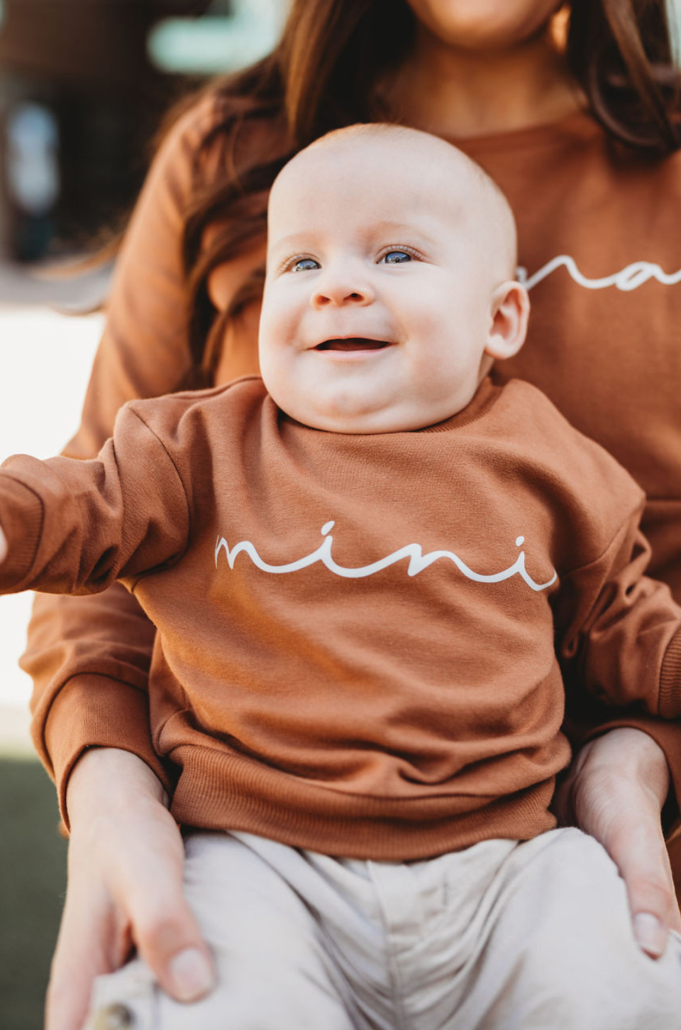 baby sweatshirt match mom