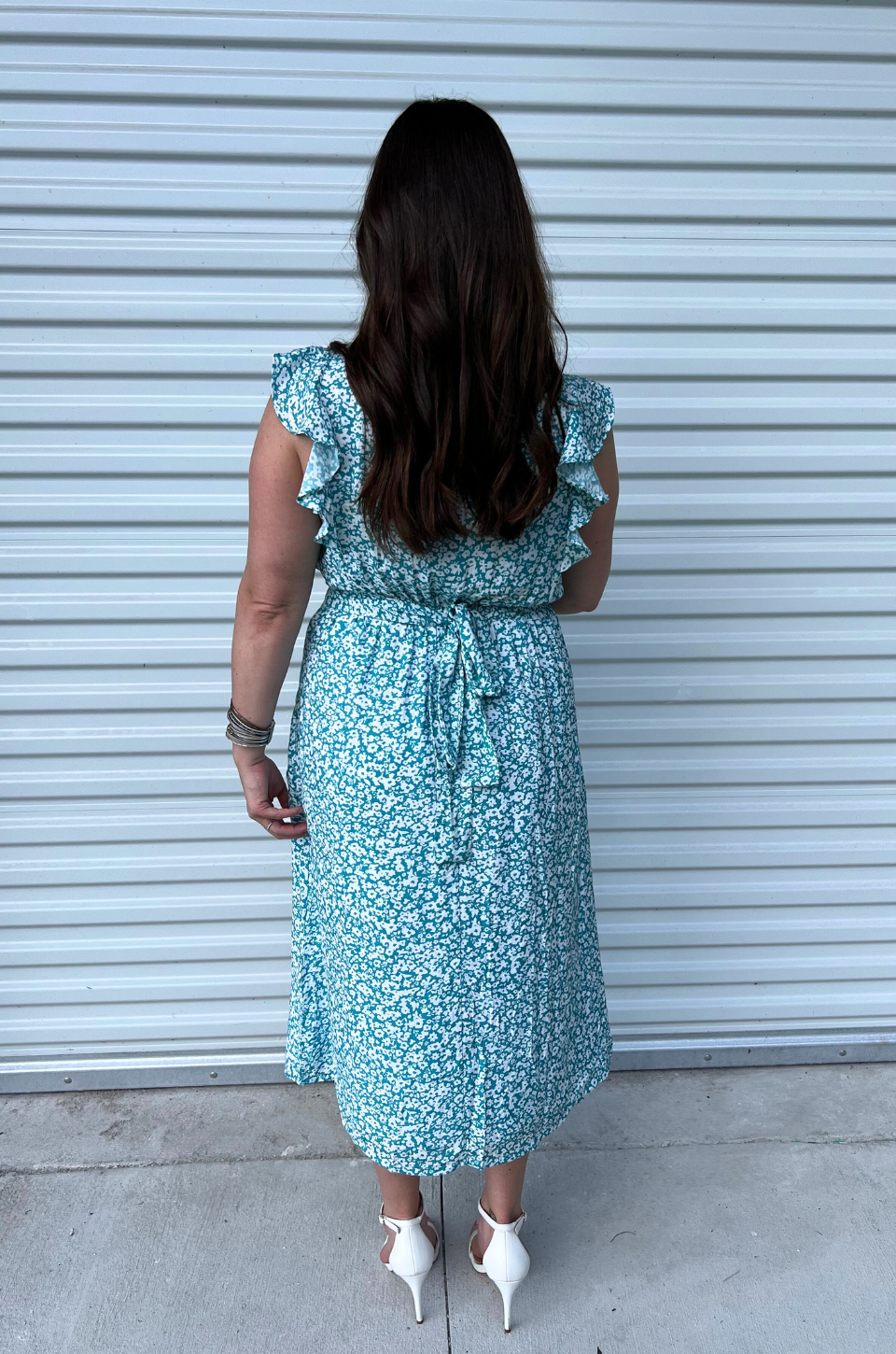 Faux wrap dress back 