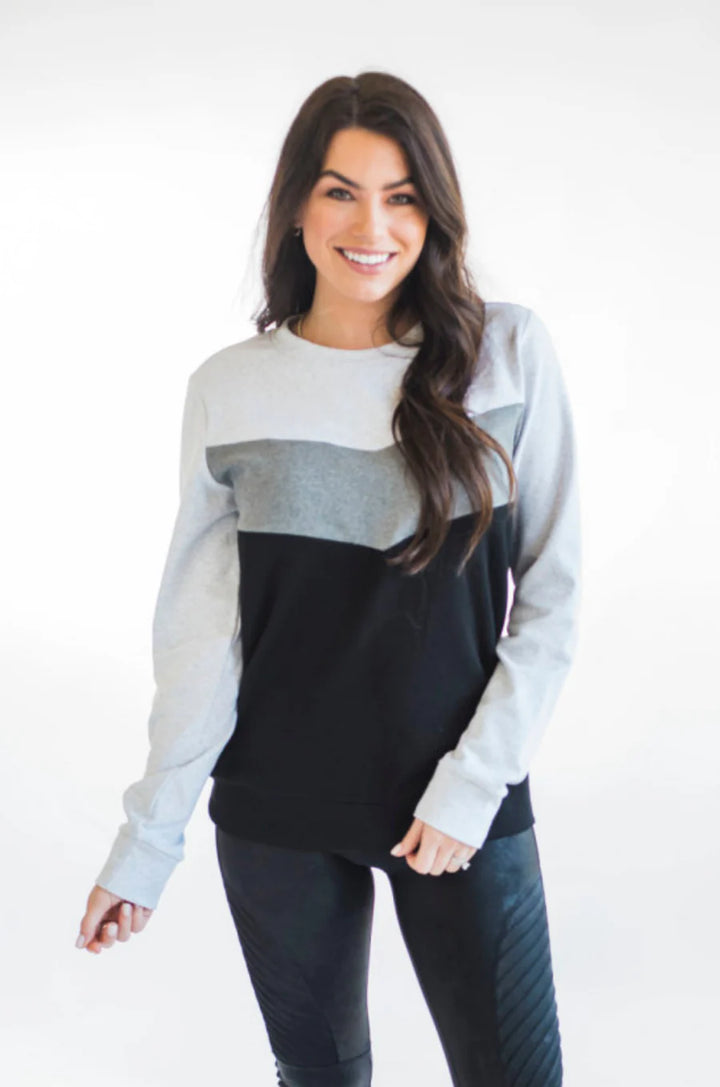 Gray sweetheart nursing sweatshirt