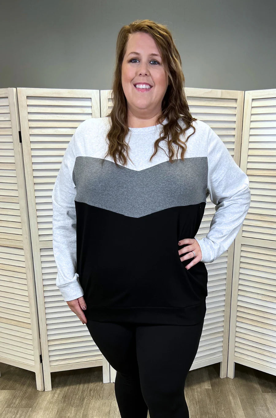 Gray sweetheart nursing sweatshirt