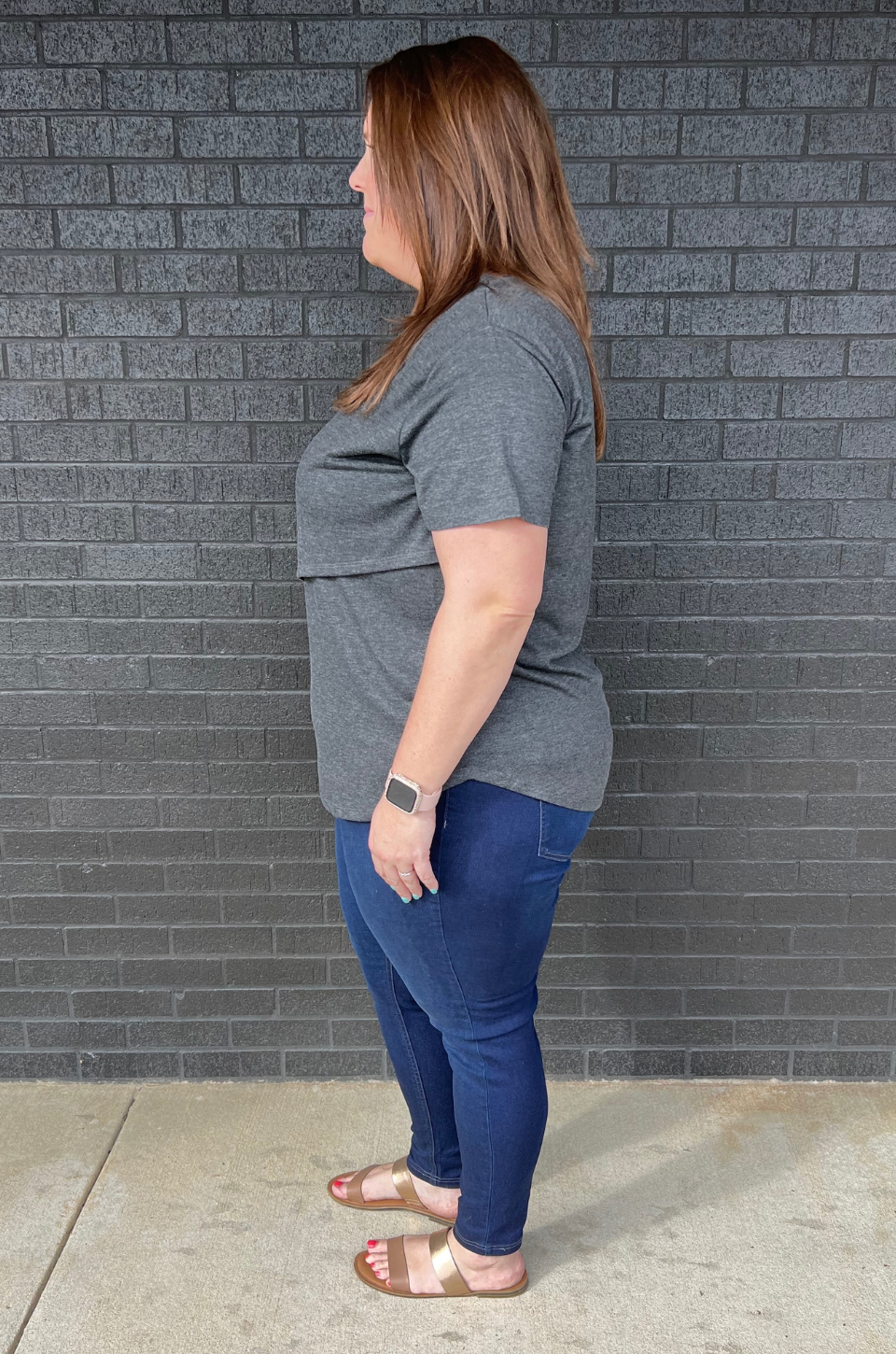 Nursing top charcoal