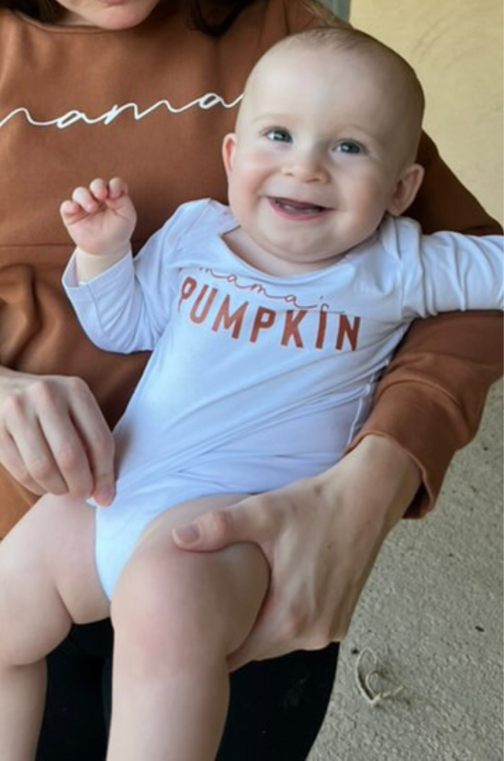 Mama's pumpkin onesie