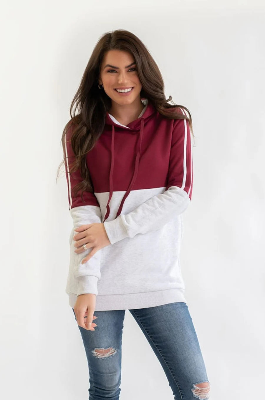 Maroon hoodie for nursing 