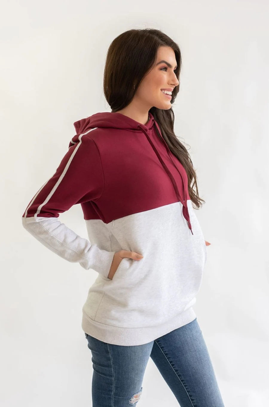 Maroon hoodie for nursing 