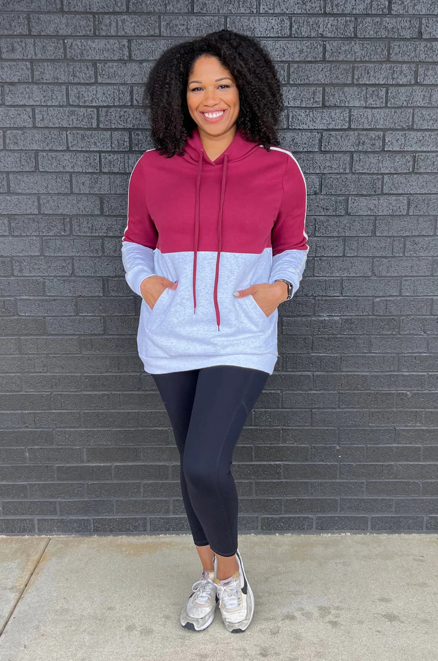 Maroon hoodie for nursing 