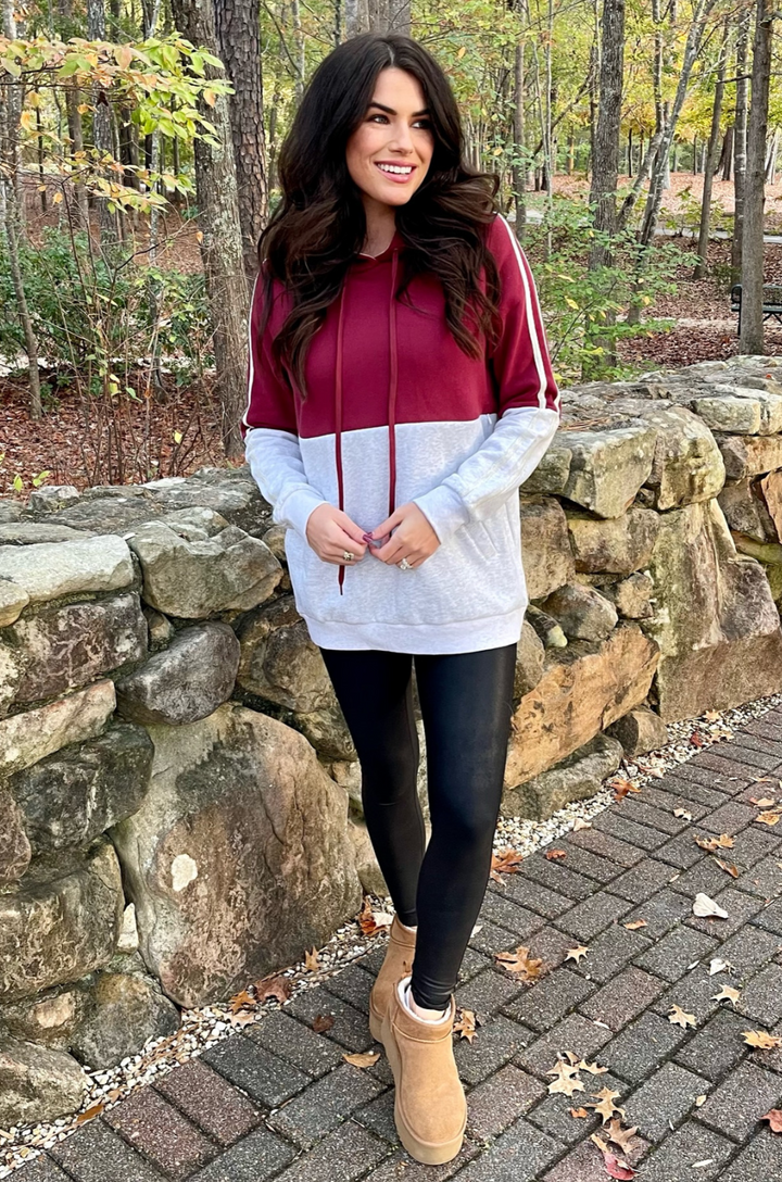 breastfeeding hoodie maroon
