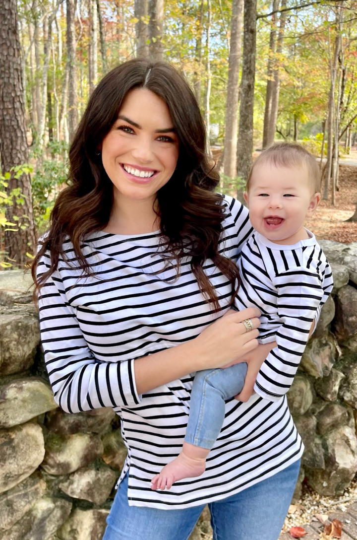 Mom and baby matching shirts