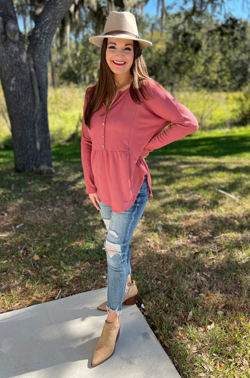 Mauve nursing tunic