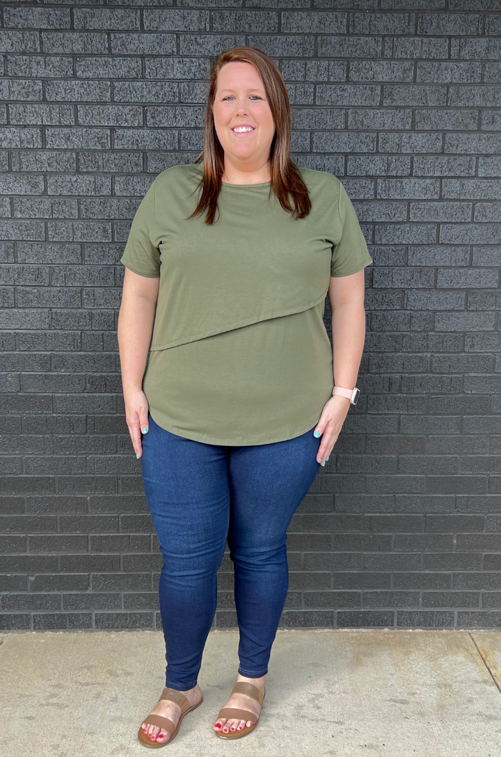 Olive nursing tee 