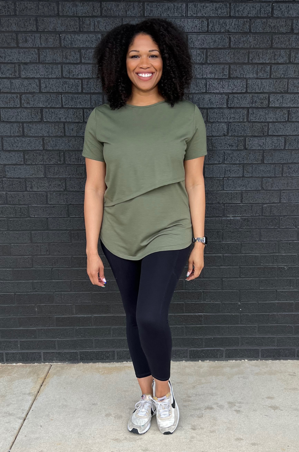 Olive nursing top