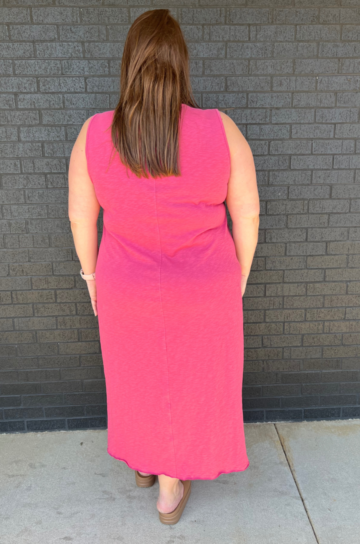 back pink nursing dress