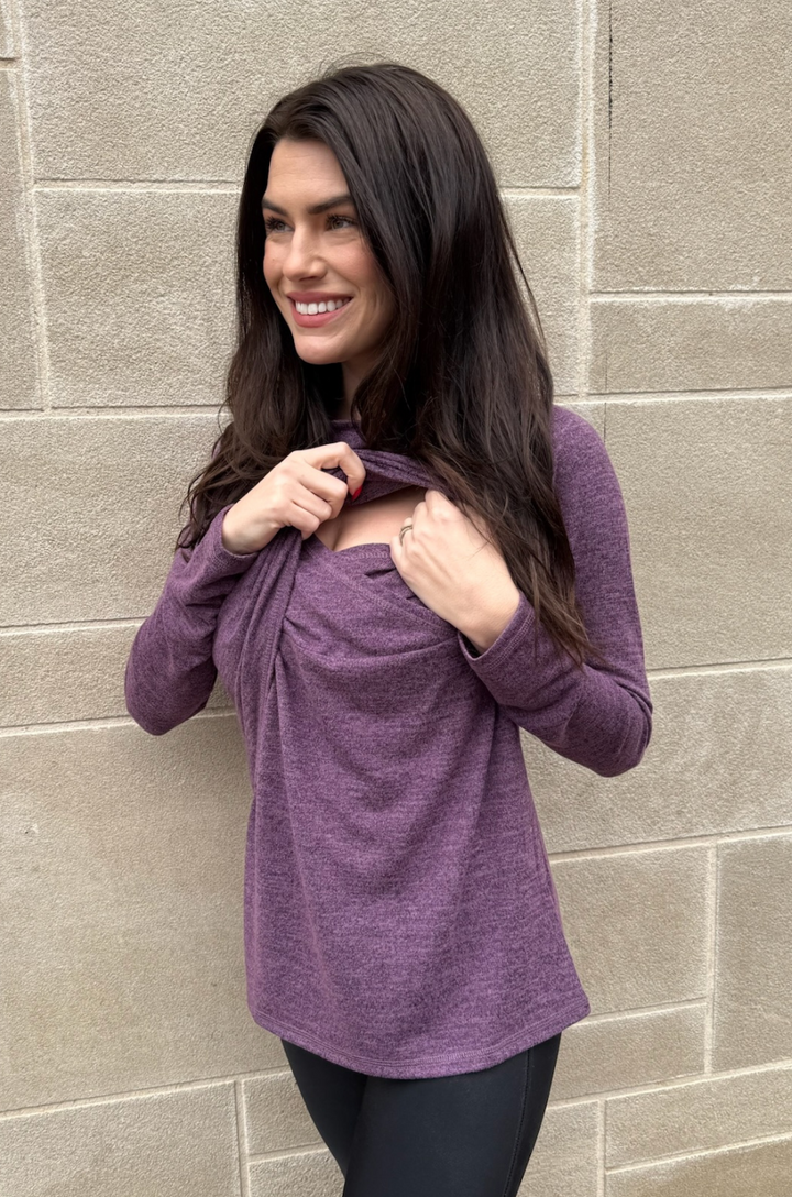 Nursing sweater with lift up access from Nursing Queen