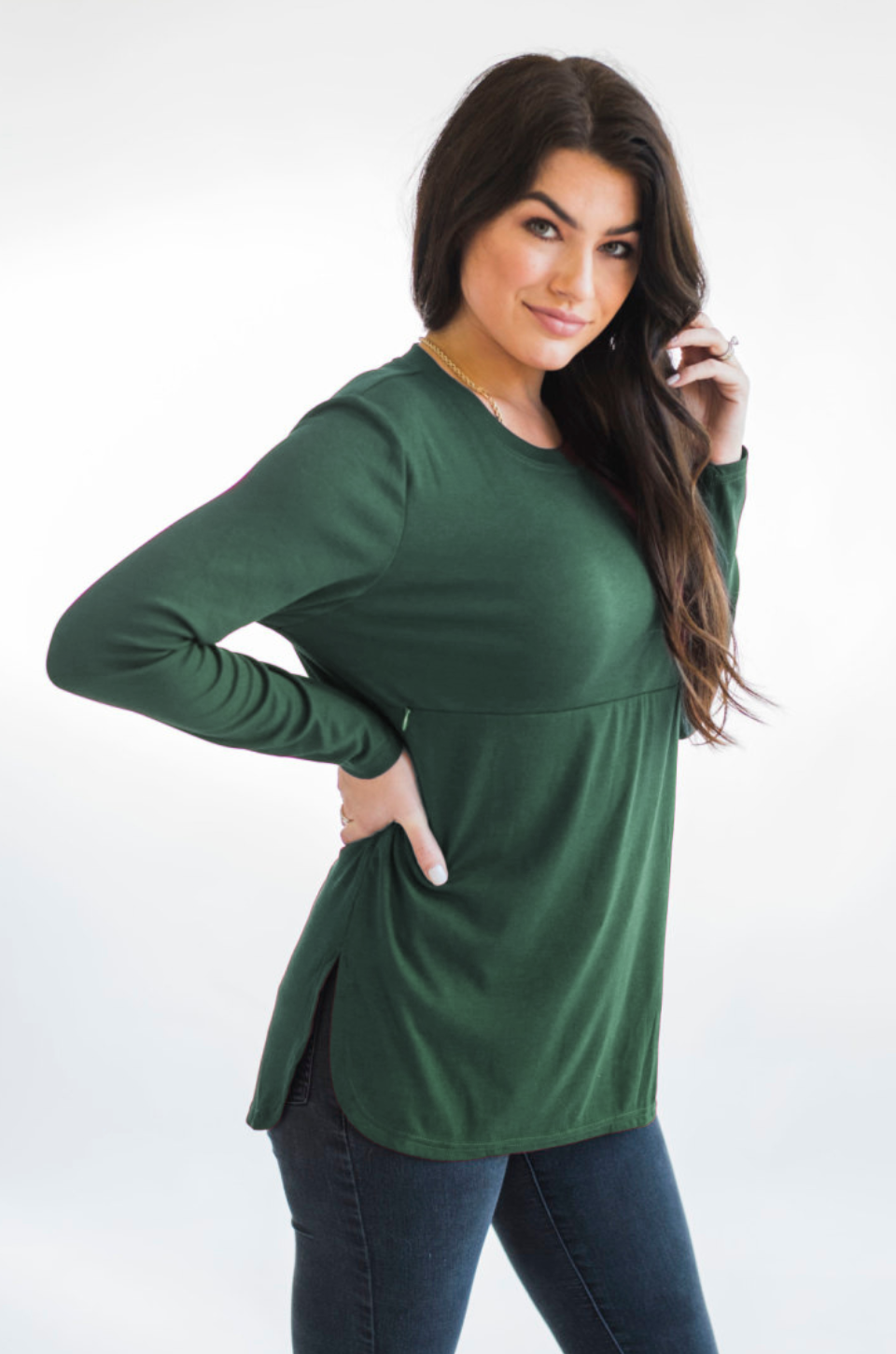 green nursing tunic