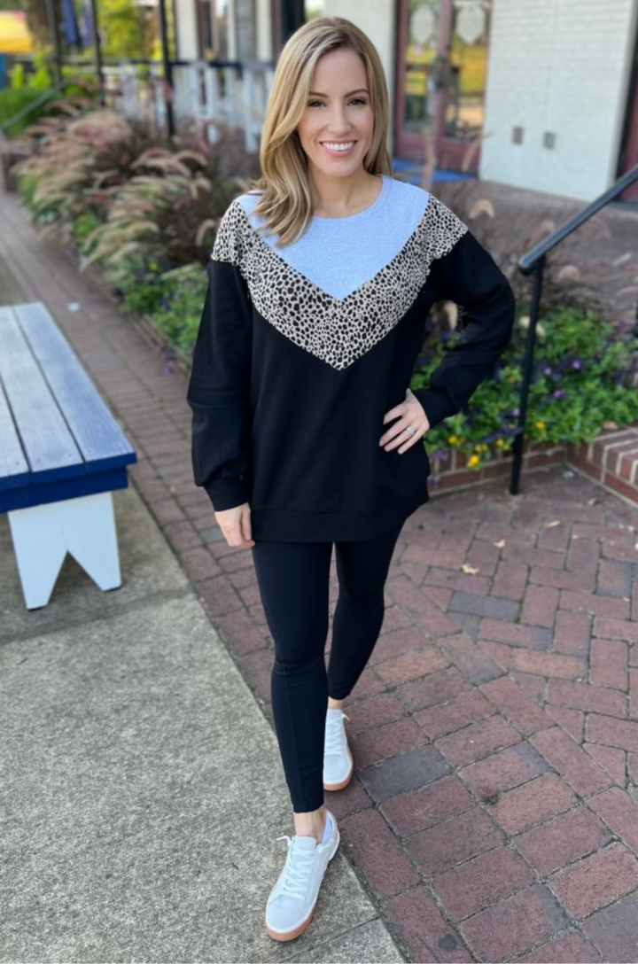 nursing sweatshirt with chevron design