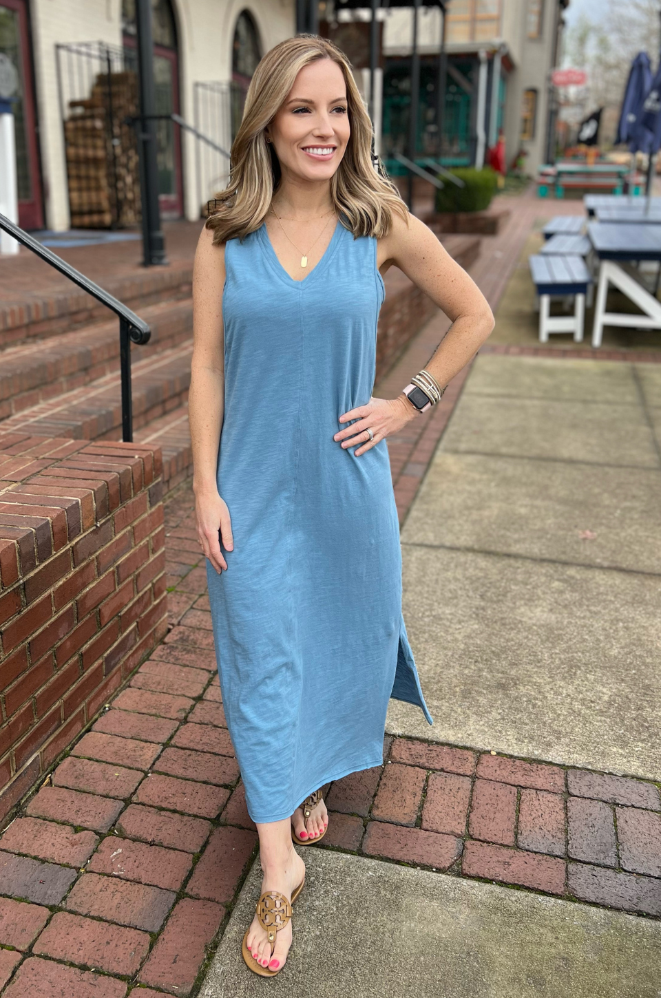 nursing dress blue