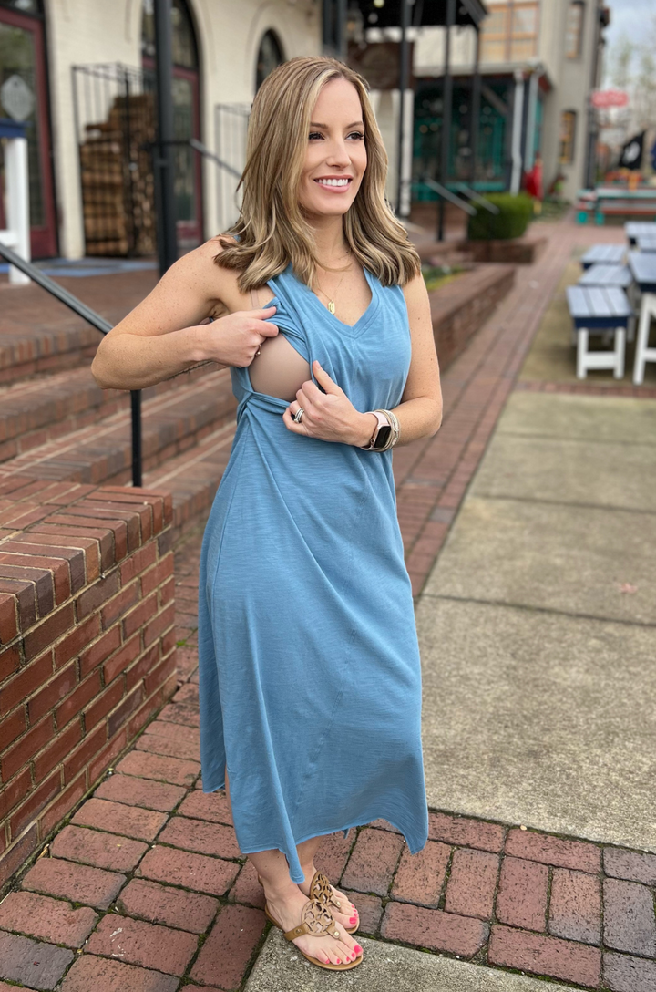 breastfeeding cover up blue