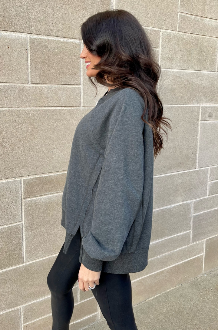 oversized cozy nursing sweatshirt