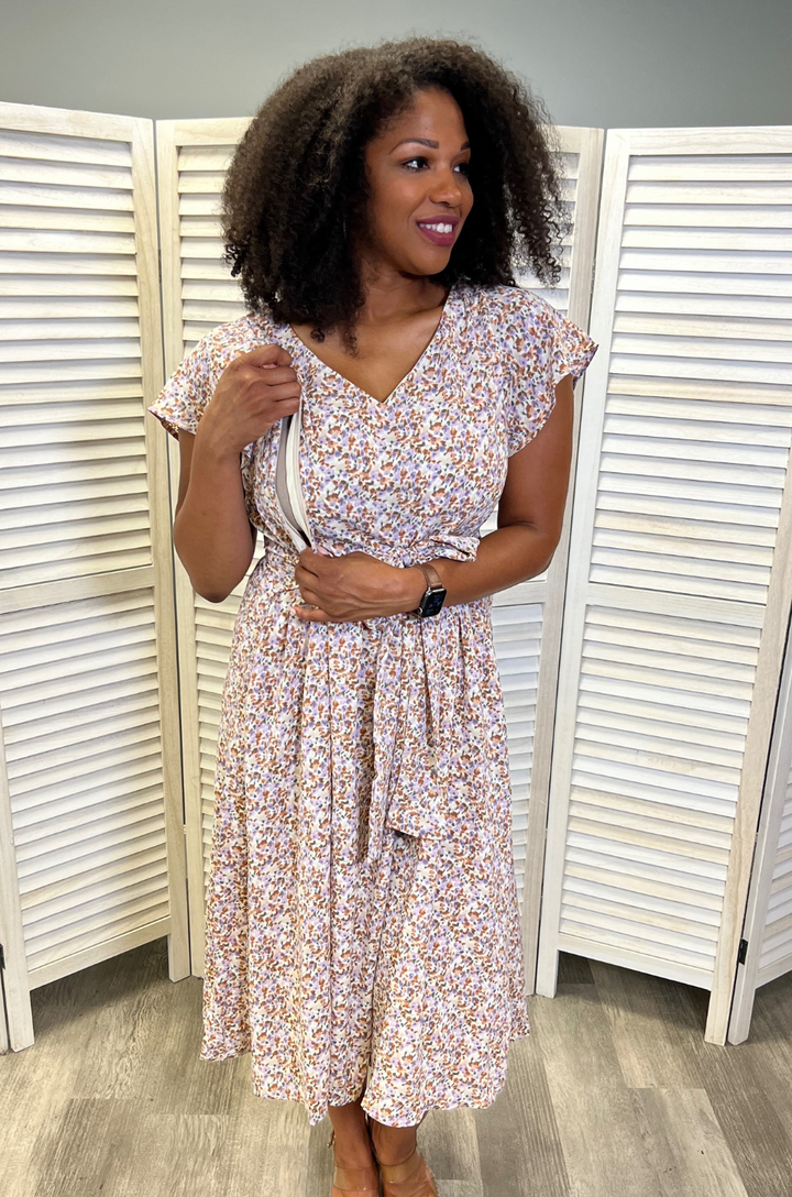 floral nursing dress