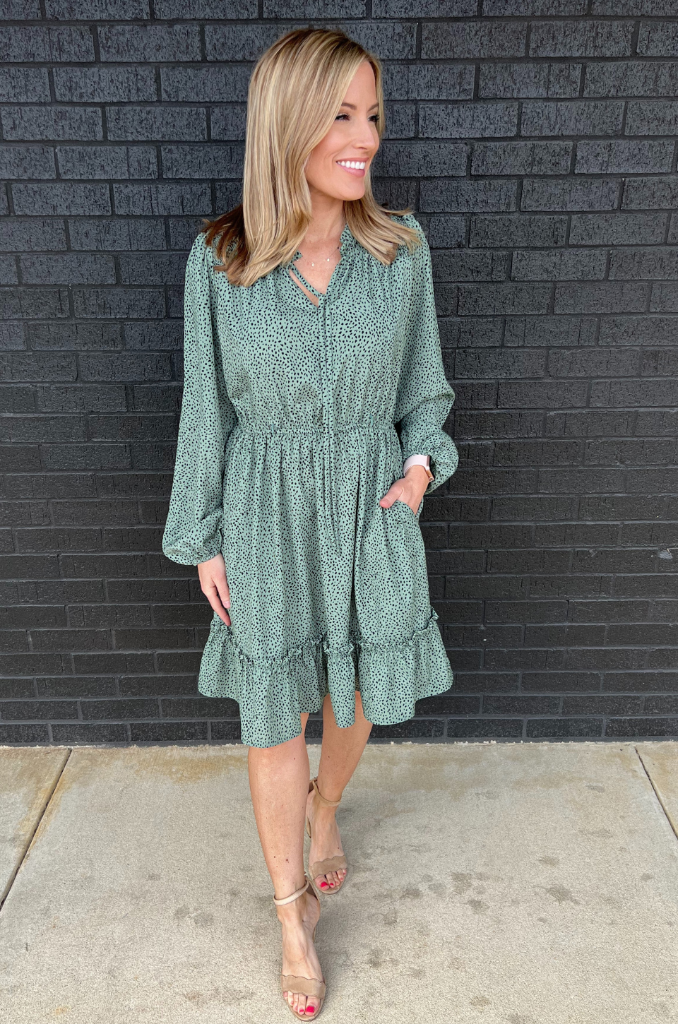 long sleeve nursing dress