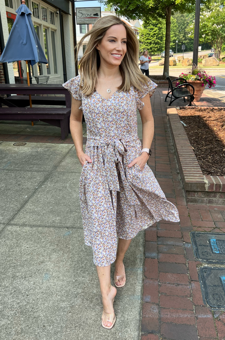 floral nursing dress