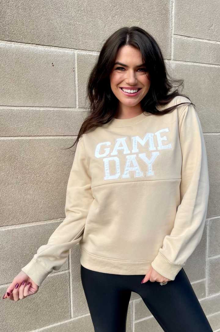 Game Day Nursing Sweatshirt- Tan