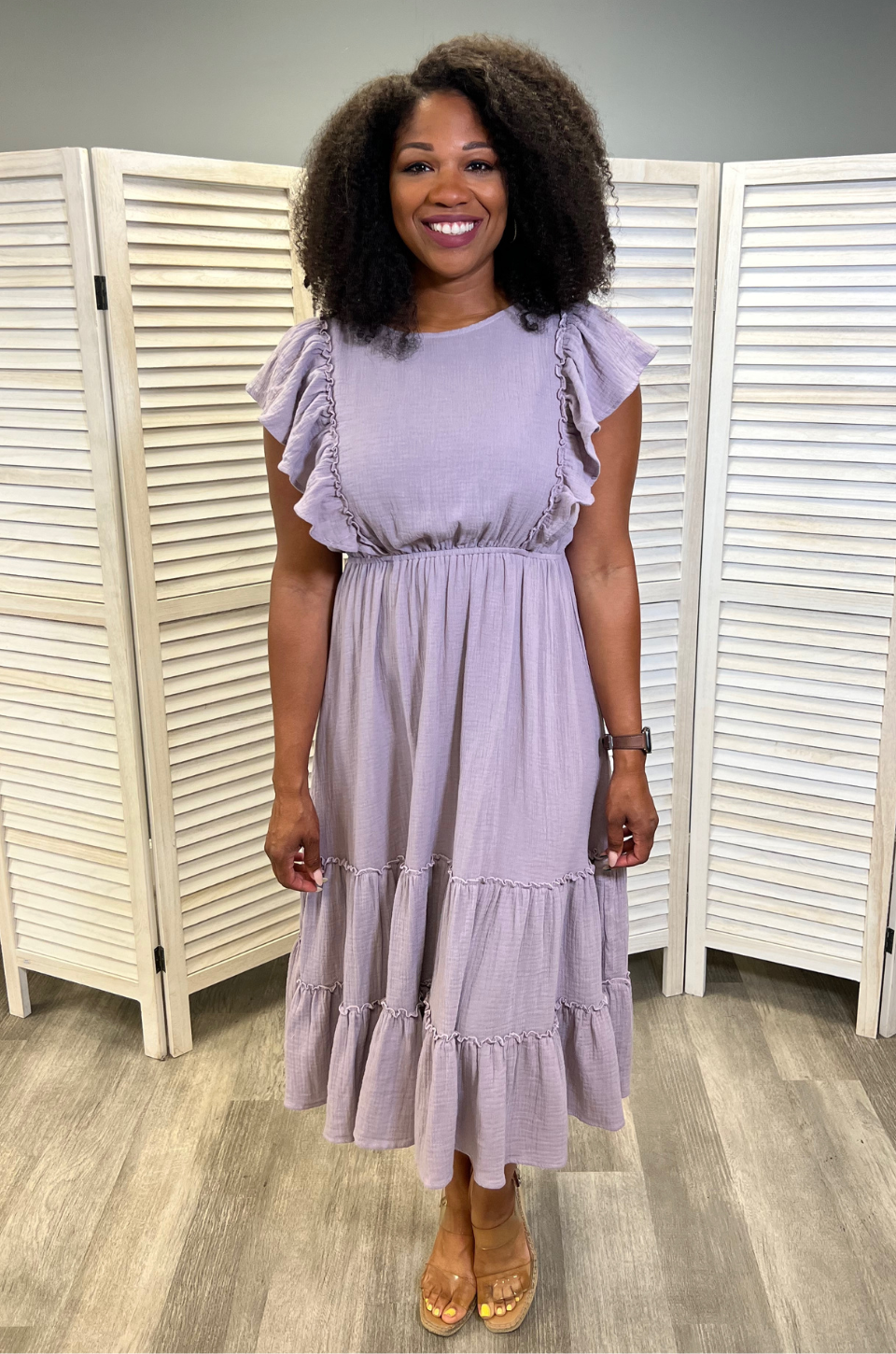 lavender nursing dress