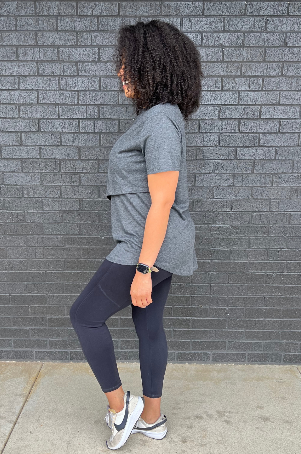 charcoal nursing shirt