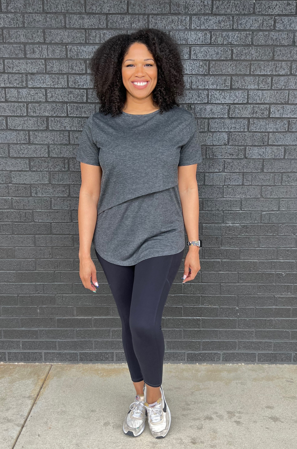 charcoal nursing top