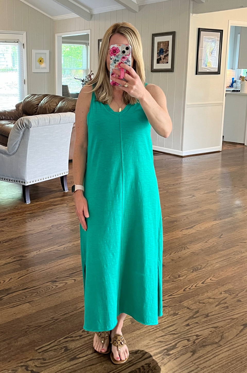 green nursing dress