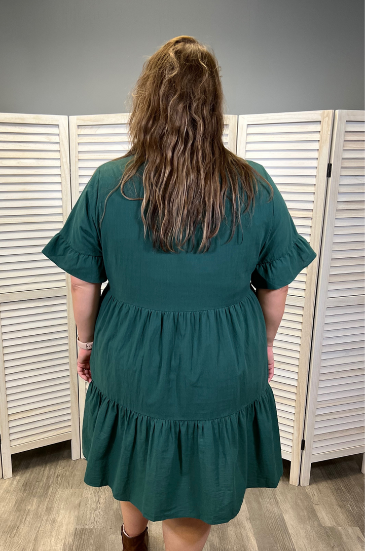 plus size green nursing dress