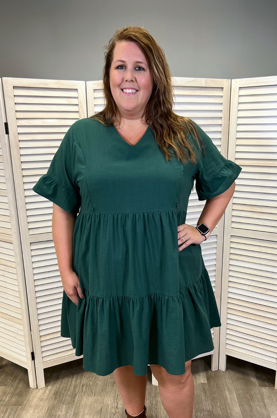 plus size green dress nursing