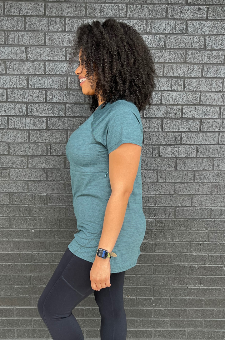 soft workout top breastfeeding