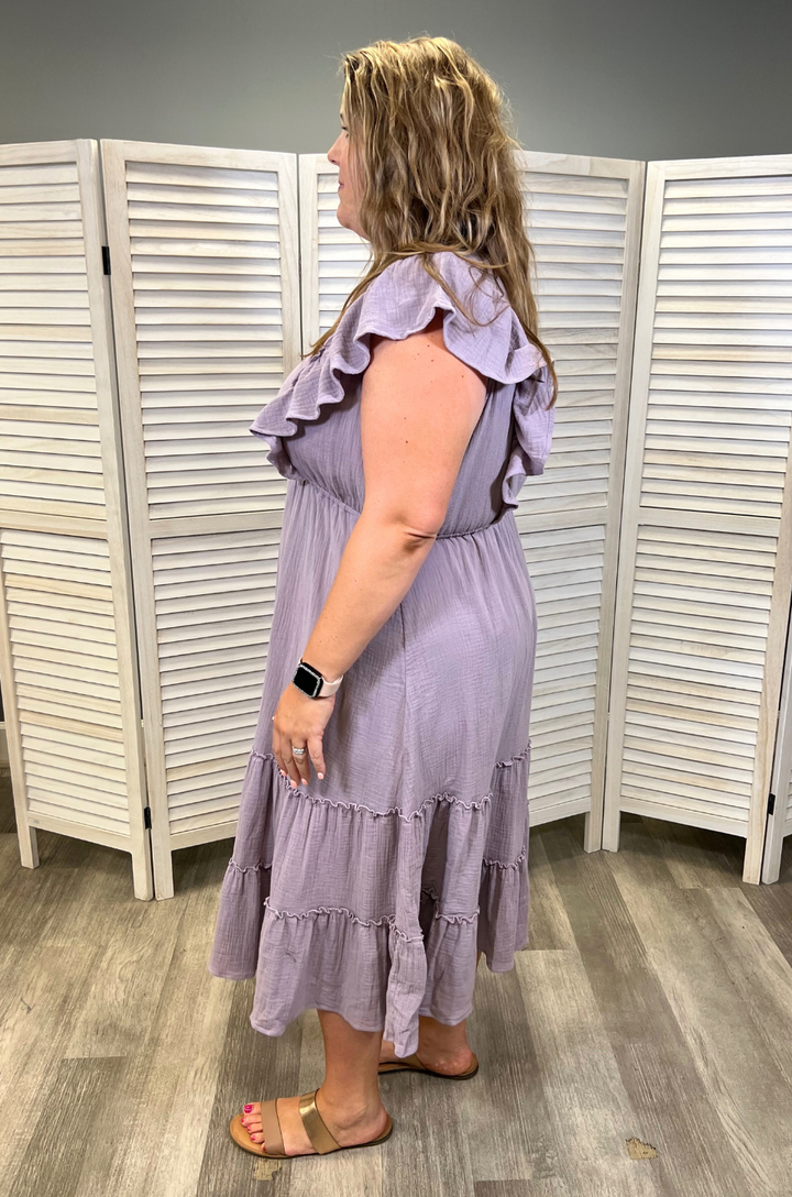 purple plus size nursing dress