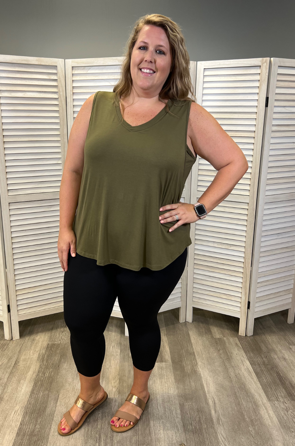 plus size olive top