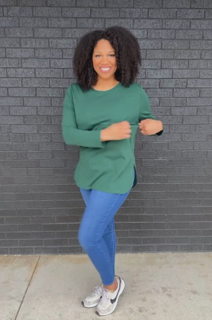 Dark Green Nursing Tunic 