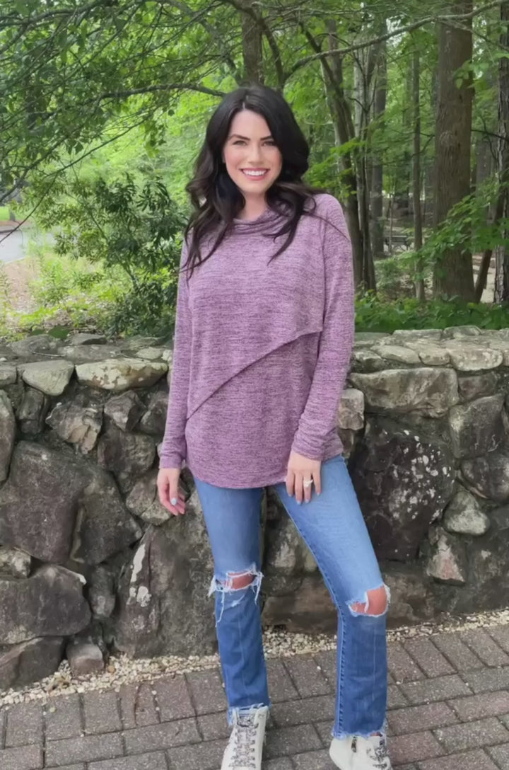 Purple nursing sweater 