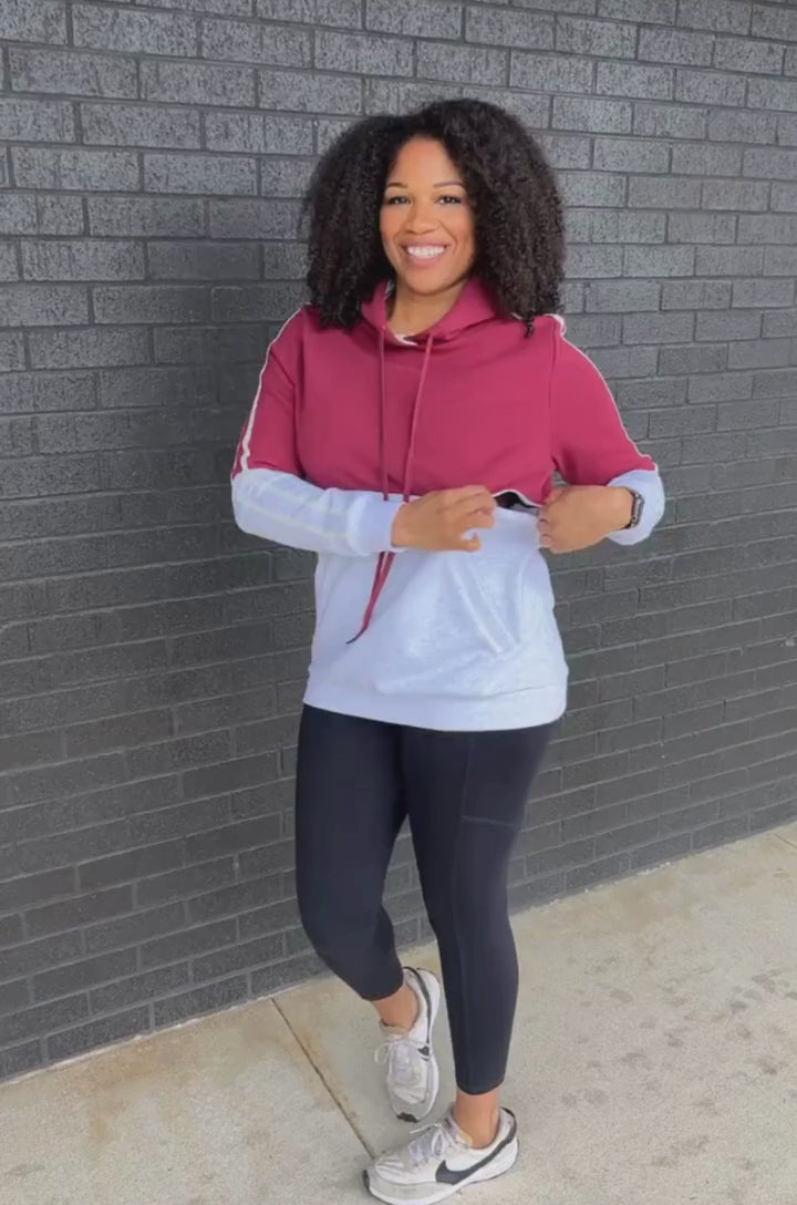 Maroon hoodie for nursing 