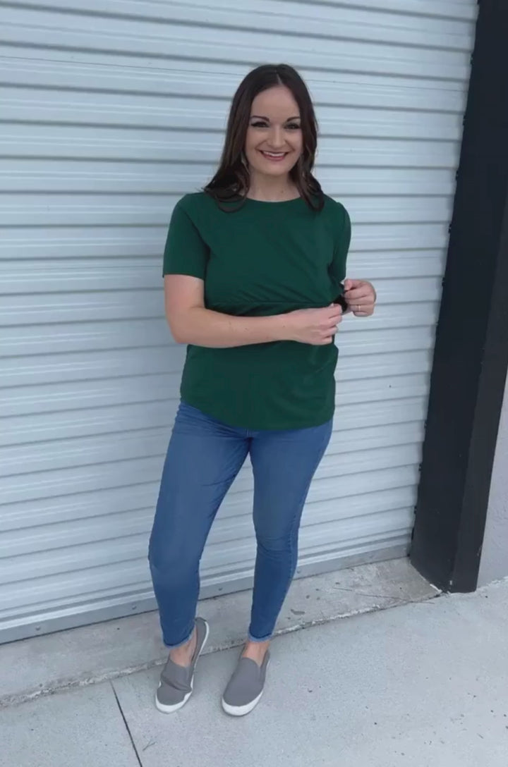 Classic green breastfeeding shirt video