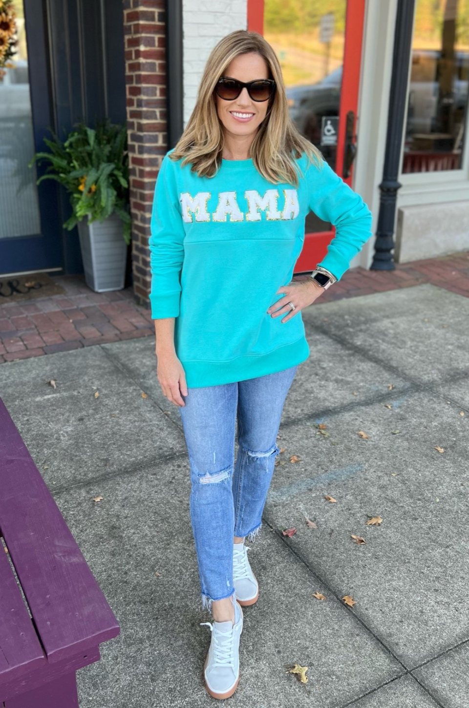 mint or teal nursing top