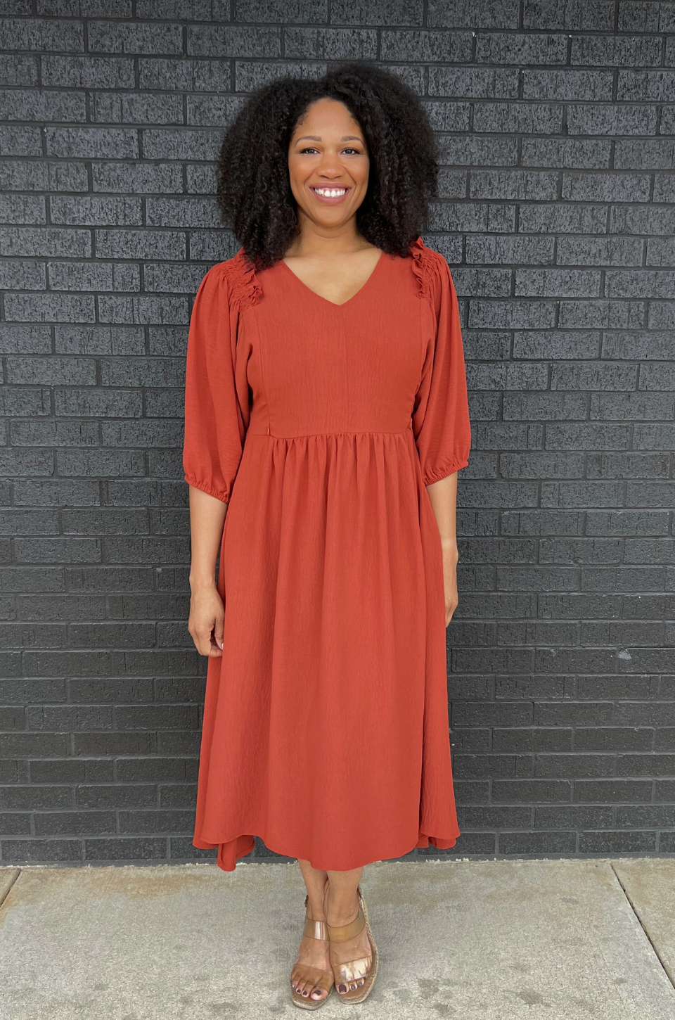 rust nursing dress zippers