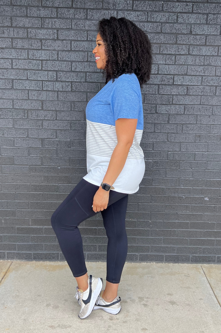 nursing top blue