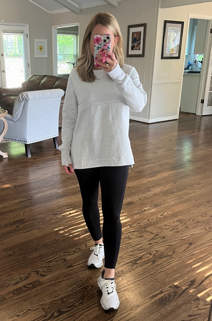 fleece nursing sweatshirt