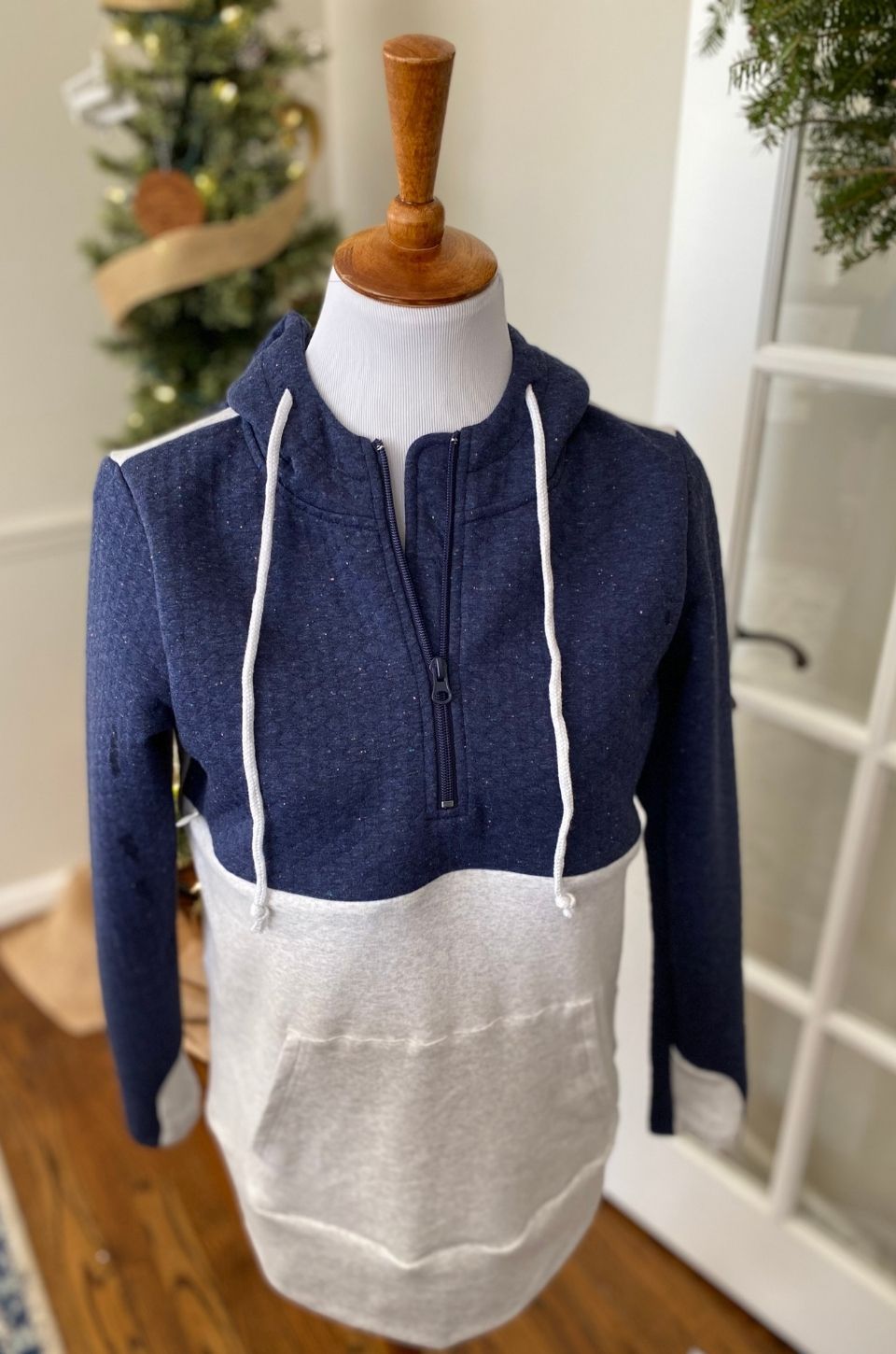 blue nursing hoodie warm