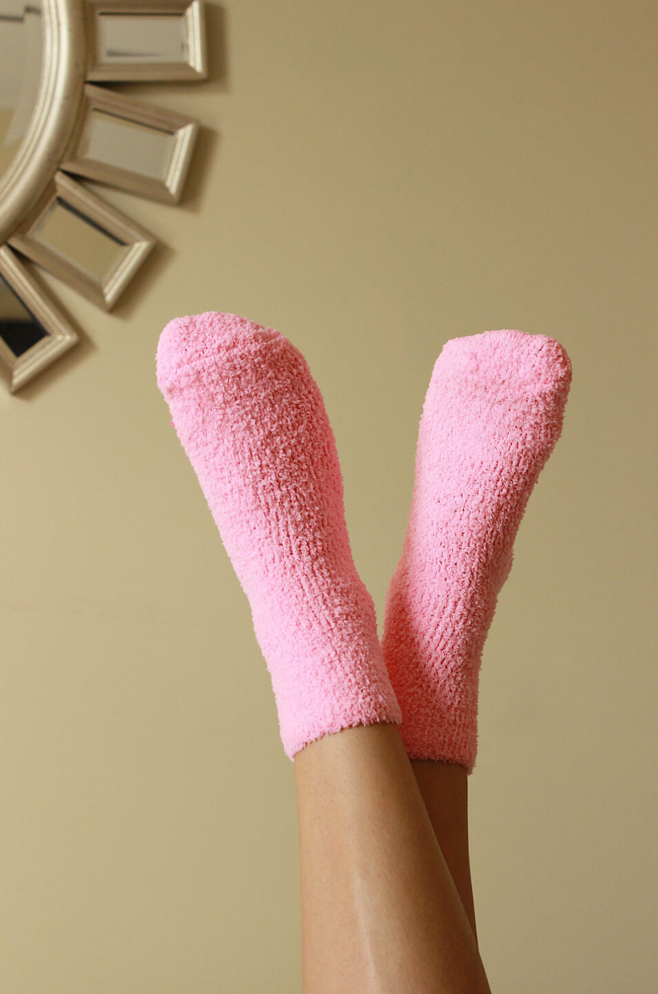 pink grippy socks