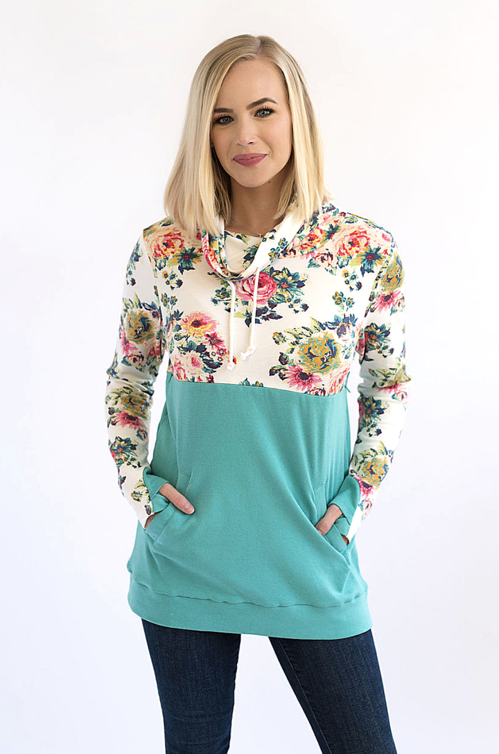 floral nursing hoodie sweatshirt