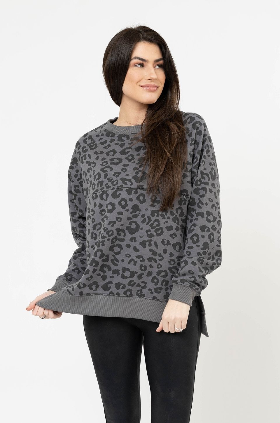 leopard nursing top